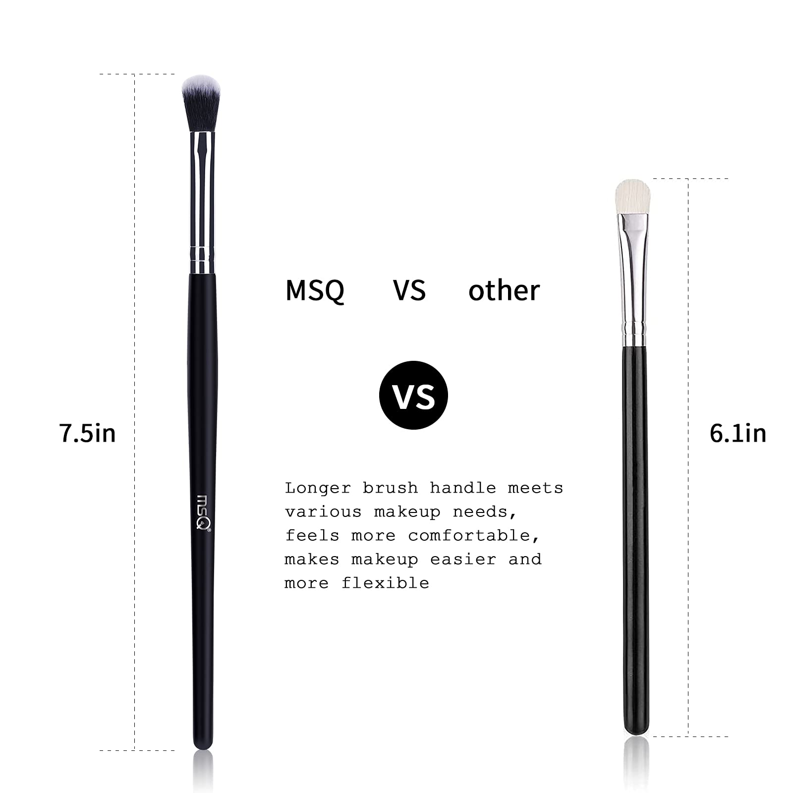 Brocha difuminadora MSQ para mezclar sombras con precisión