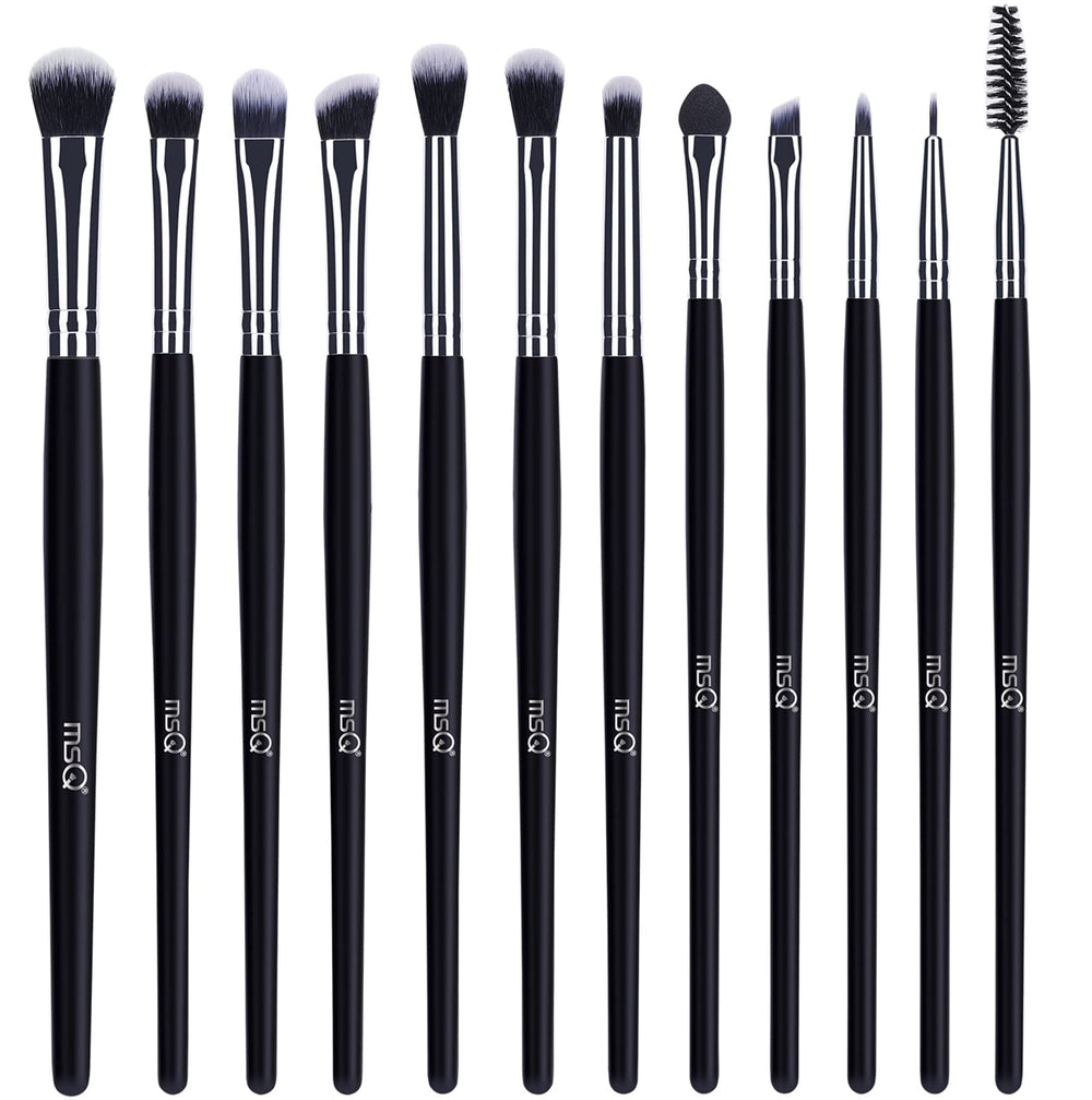 MSQ brochas para ojos con mango largo, precisión en sombras