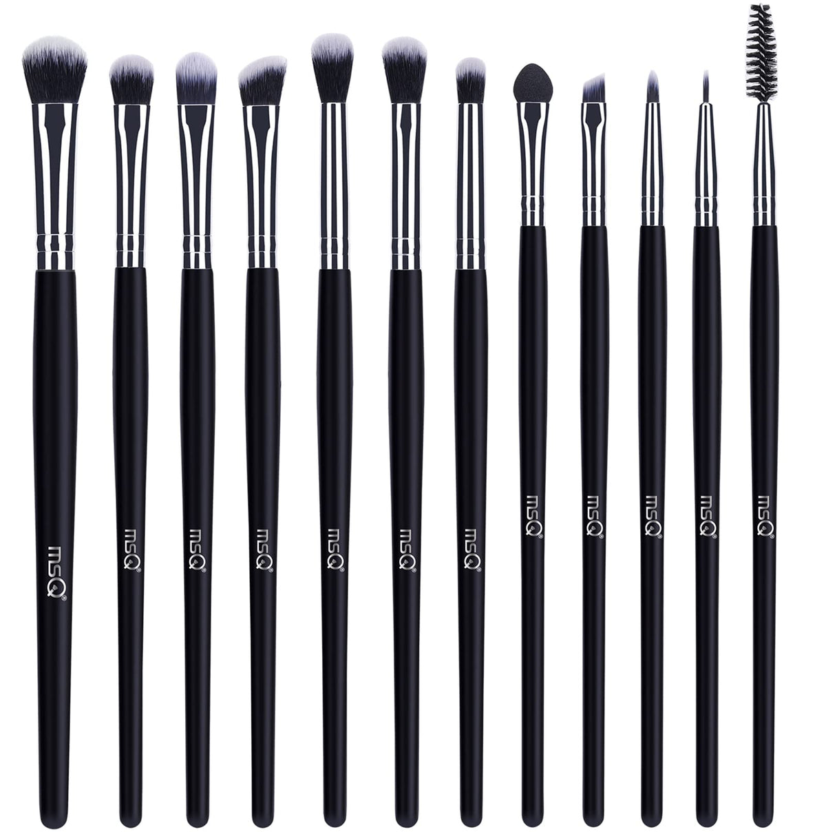 MSQ brochas para ojos con mango largo, precisión en sombras