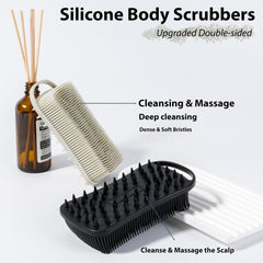 MtBoi cepillos con cerdas largas y suaves para exfoliación corporal.
