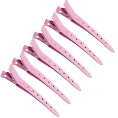 Pinza MtnLaur rosa pico de pato para fijar mechones con precisión.