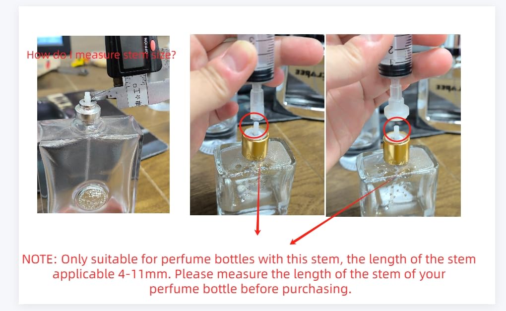 MUB adaptador extracción plástico, genera sello hermético durante la transferencia de perfume.