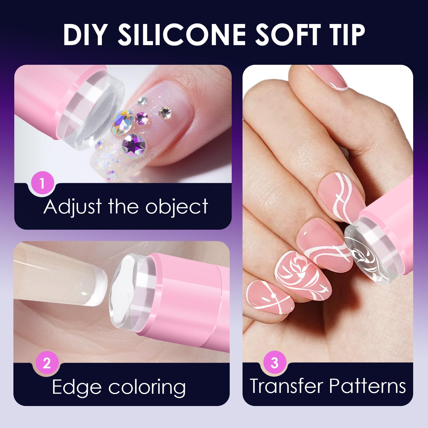 mucoos 8-segundos secado tips silicona: secado rápido con tips desmontables