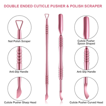 Mudder acero inoxidable rosa, herramienta duradera y fácil de limpiar.
