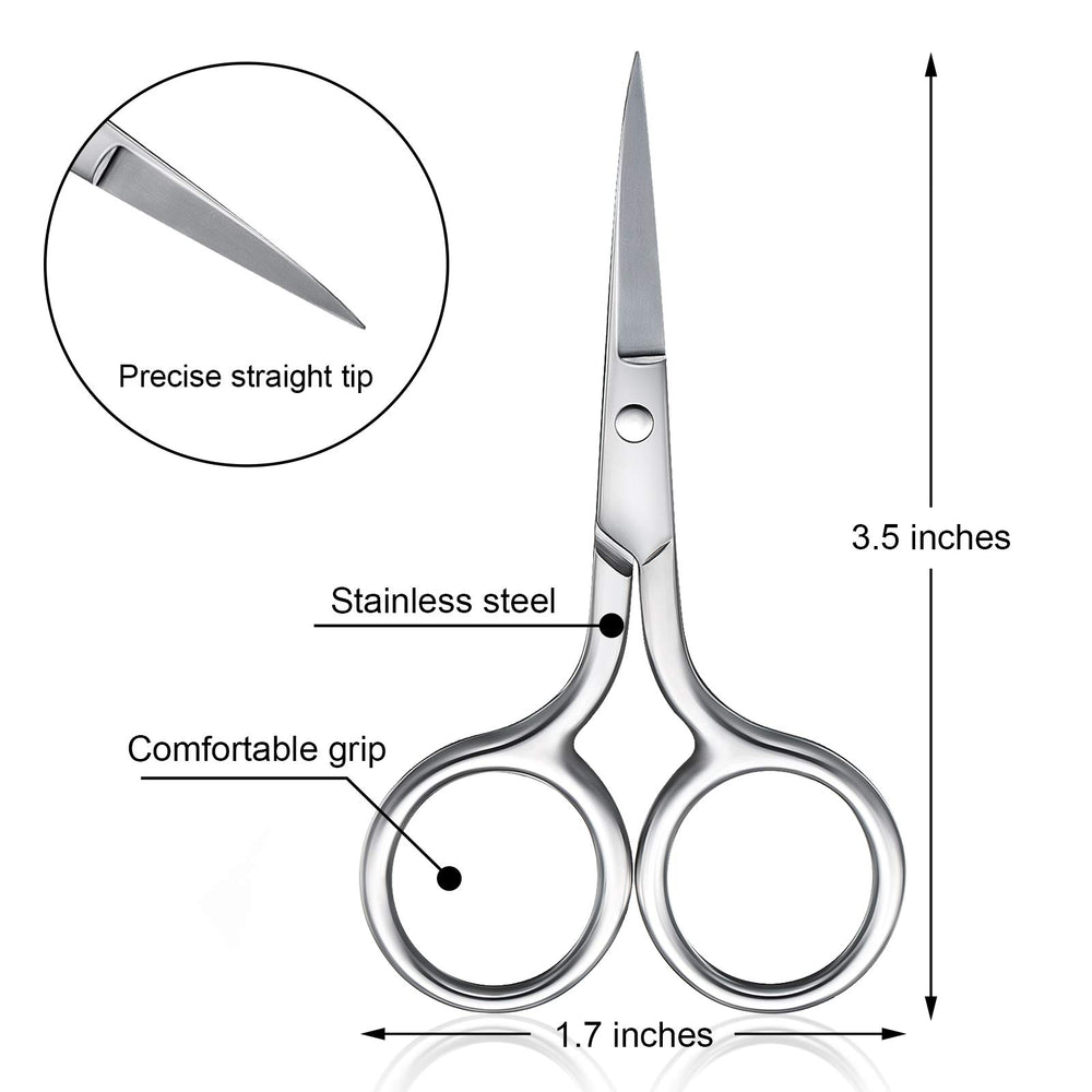 Tijeras Mudder para cejas y barba, uso múltiple con filo nítido.