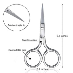 Tijeras Mudder para cejas y barba, uso múltiple con filo nítido.