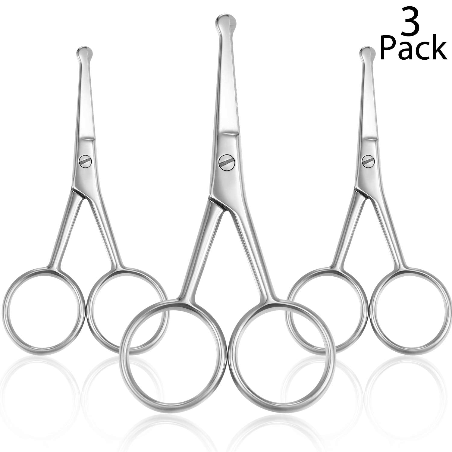 Tijeras Mudder para nariz con punta redonda, diseño seguro para cuidado facial en casa.