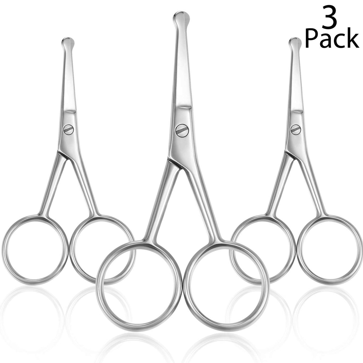 Tijeras Mudder para nariz con punta redonda, diseño seguro para cuidado facial en casa.