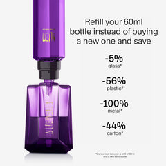 Mugler Alien: etiqueta elegante que refuerza la identidad de la fragancia.