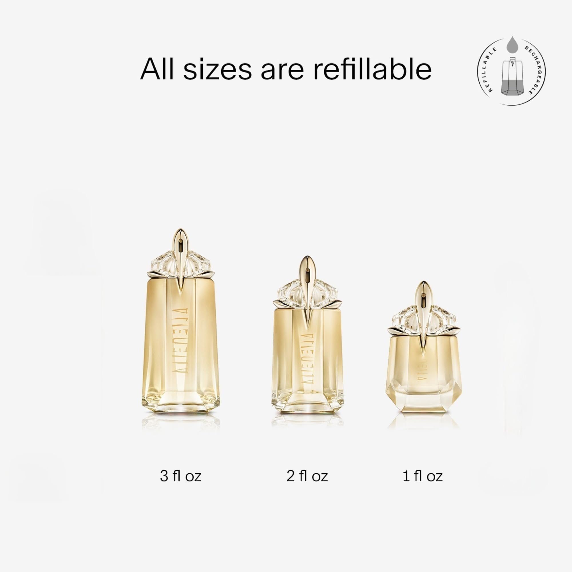 Mugler Alien Goddess: empaque con acabado dorado, ideal regalo.
