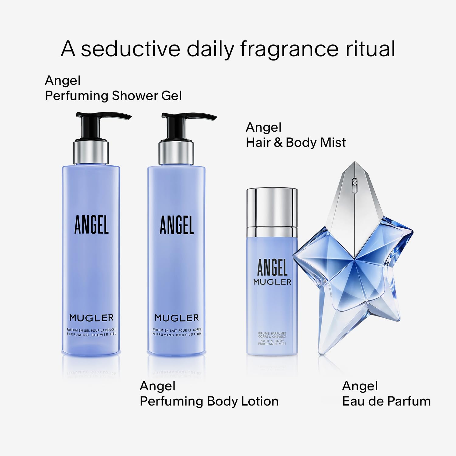 MUGLER Angel Gel Douche rituel quotidien sous les étoiles.