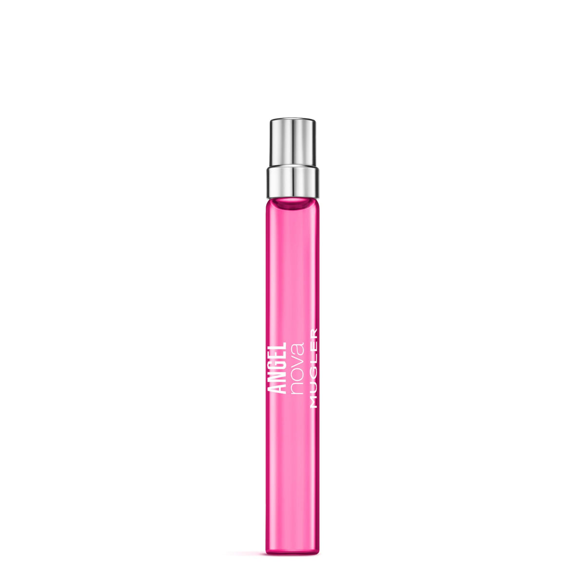 Mugler Angel Nova: botella-fragancia lista para realzar tu look con notas de bergamota y rosa.
