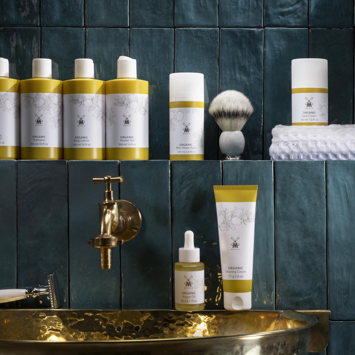 MÜHLE crema de afeitar orgánica, textura suave para afeitado cercano