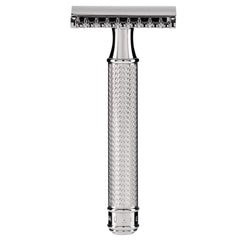 MÜHLE TRADITIONAL R41 con cabezal abierto para afeitado cercano.