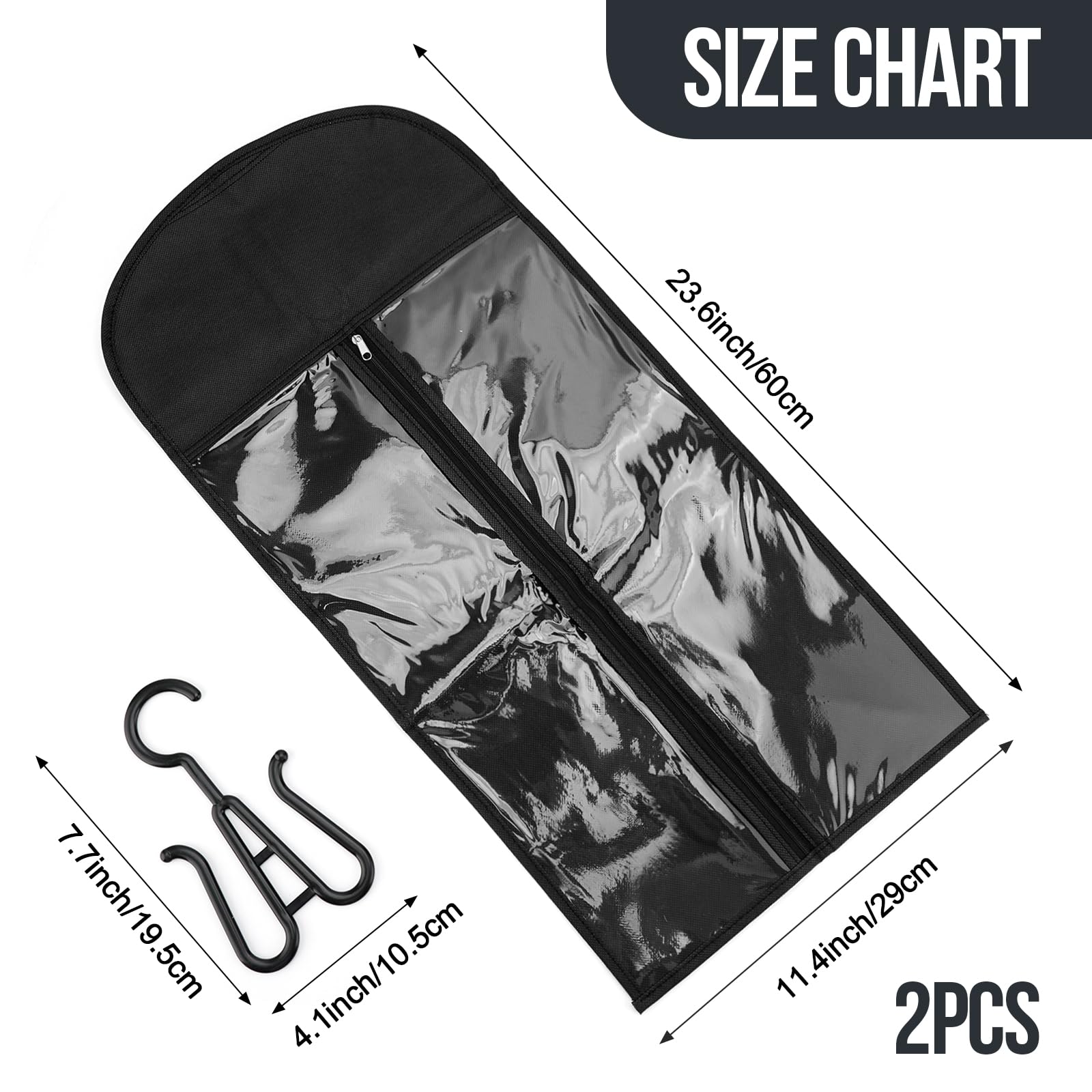 MUIIGOOD protección polvo-impermeable para pelucas con colgador, mantiene prendas limpias.