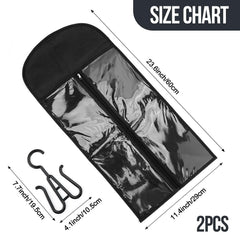 MUIIGOOD protección polvo-impermeable para pelucas con colgador, mantiene prendas limpias.