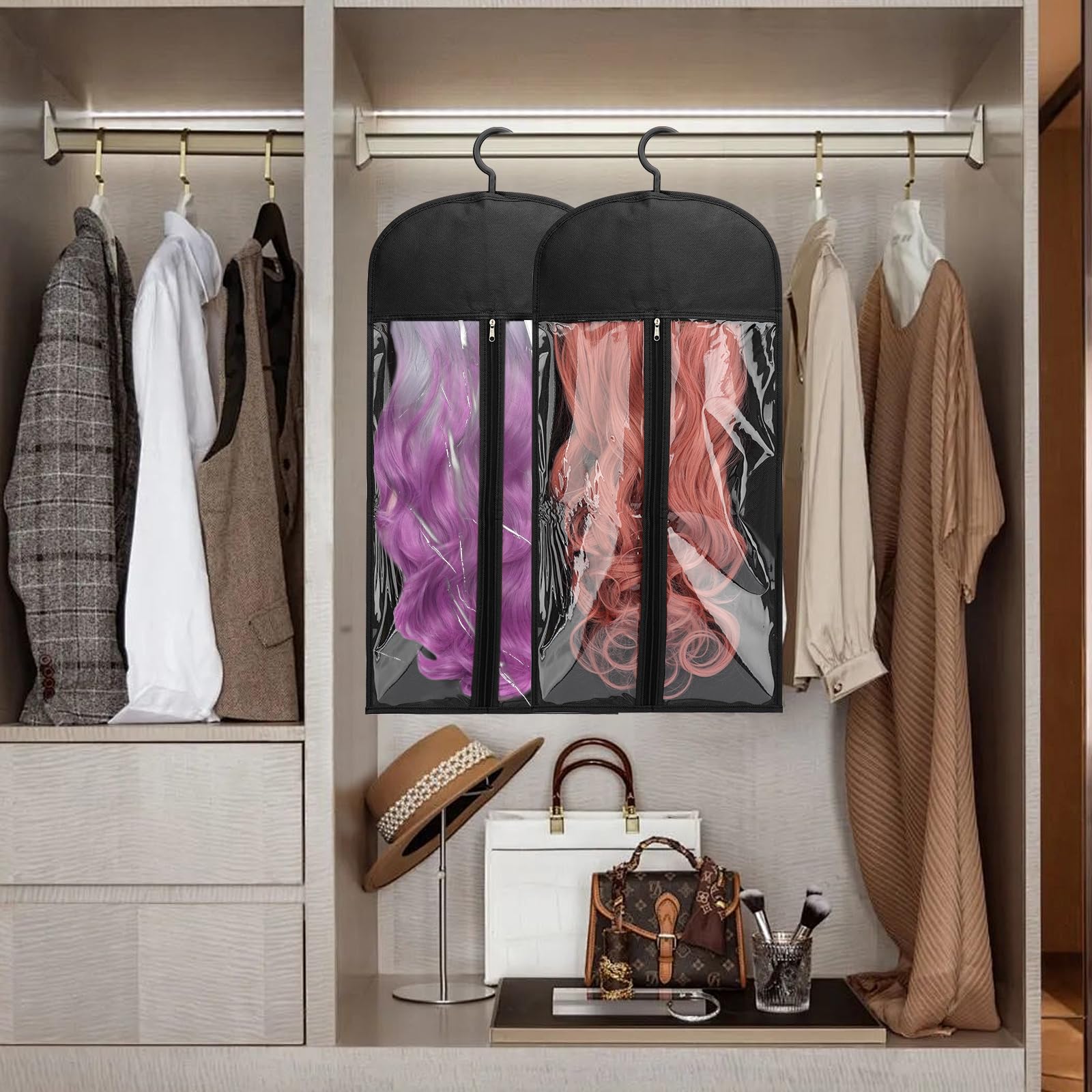MUIIGOOD doble cierre protege tus accesorios pelucas y extensiones.