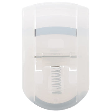 MUJI rizador de pestañas portátil, empaque japonés, ideal para retoques sobre la marcha.