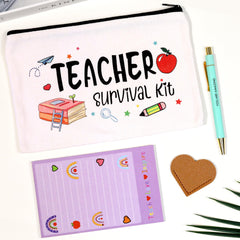 MUKOSEL kit profesores: bolso cosmética con cierre, ideal para viaje.
