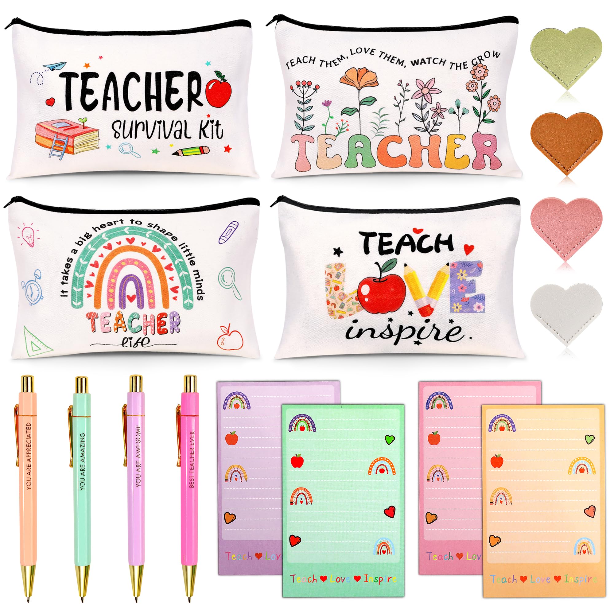MUKOSEL kit profesores: bolsas cosméticas para organizar útiles diarios.