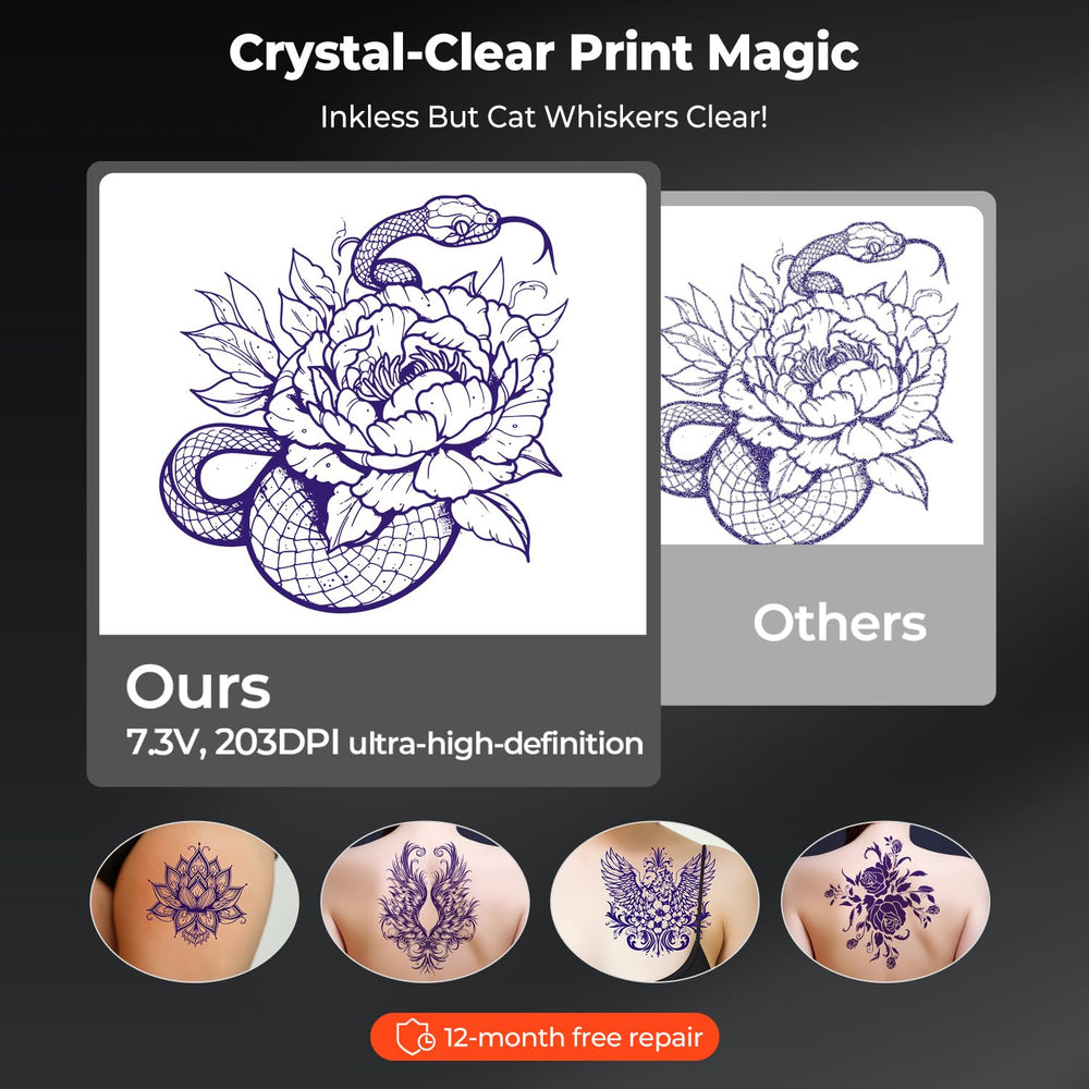 MUNBYN ITP05 batterie intégrée 2600mAh pour impression sans fil.