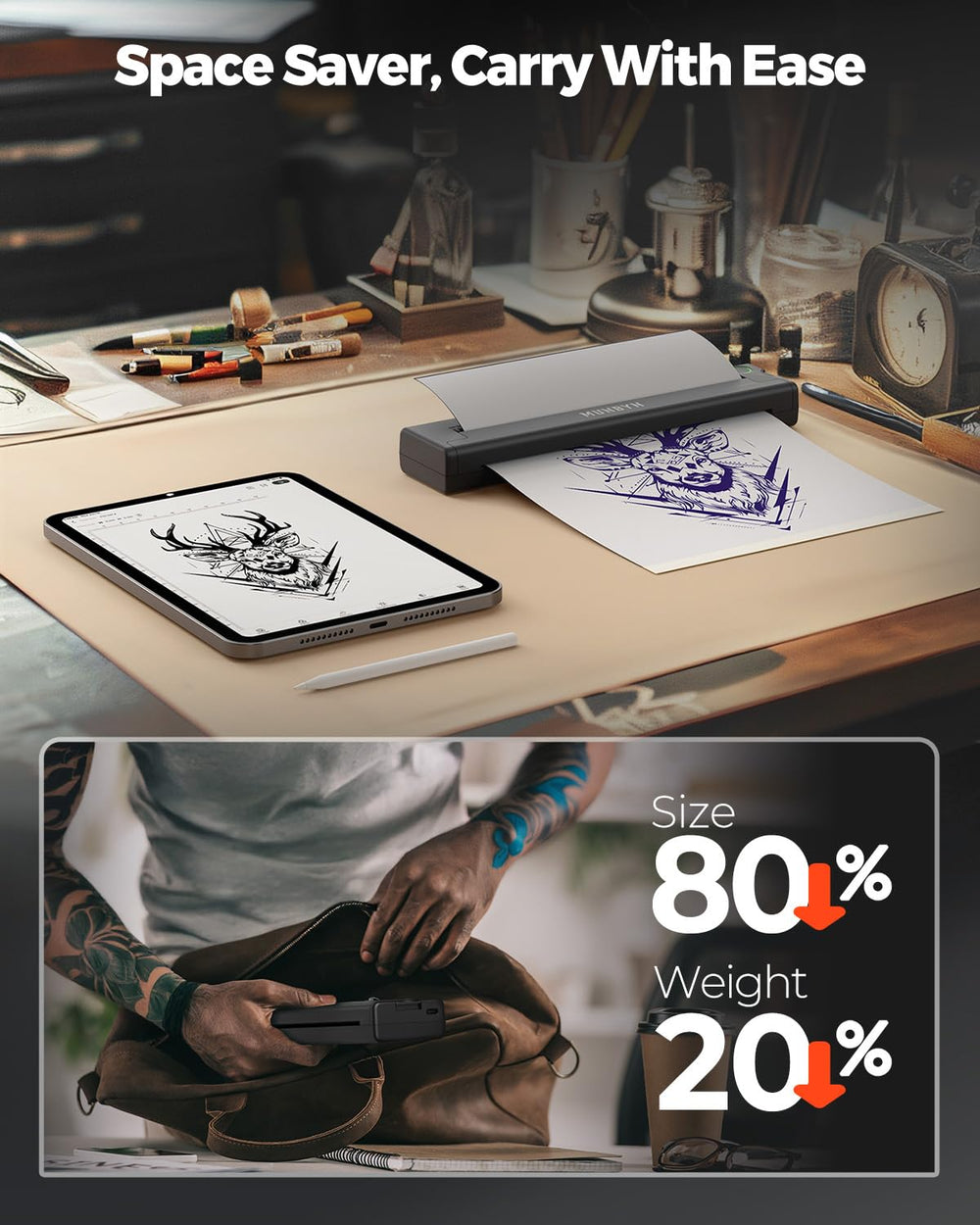 MUNBYN ITP05 bibliothèque de designs prêts à imprimer.