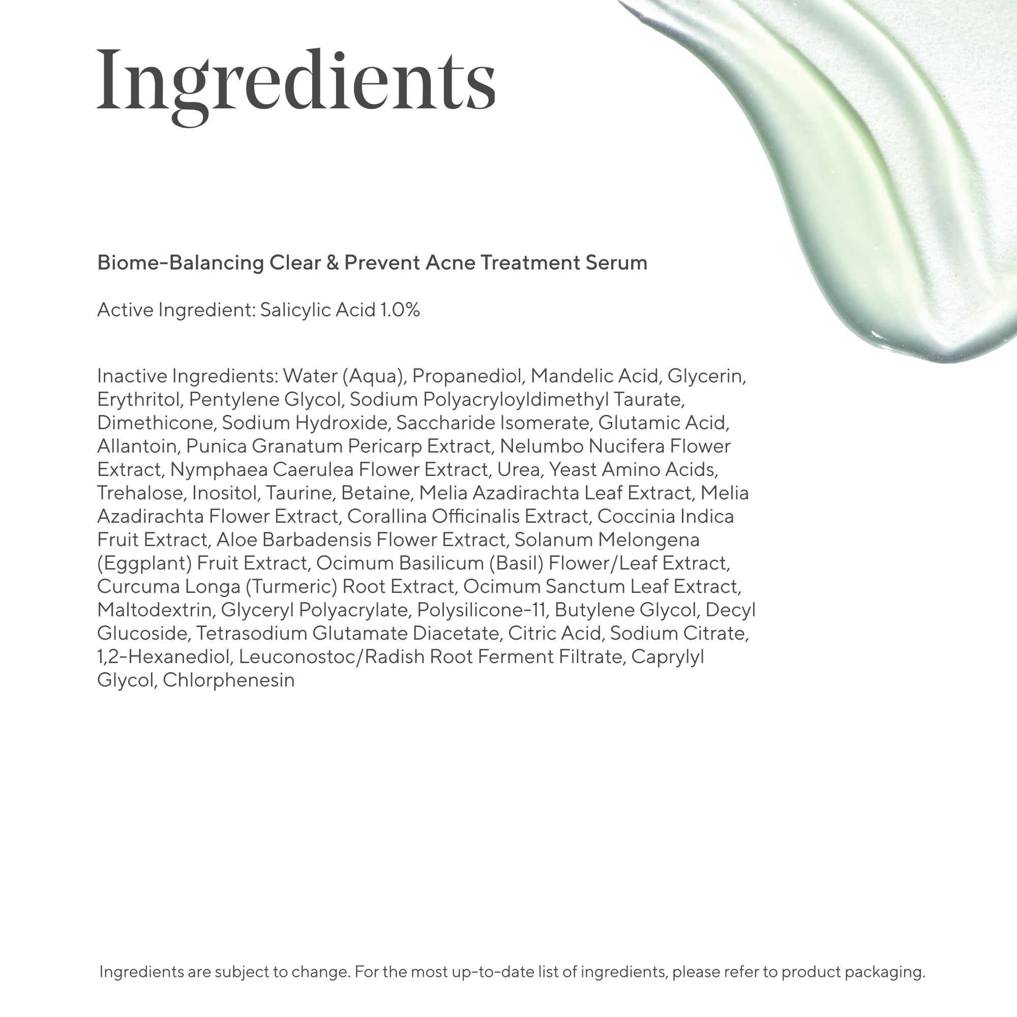 Murad Acne Trial Kit - textura del producto durante la aplicación.