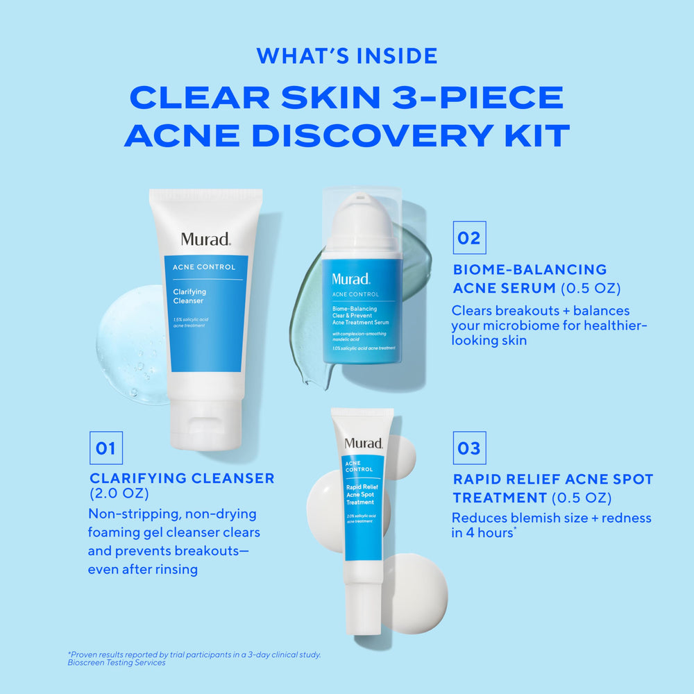 Murad Acne Trial Kit - tratamiento balance: equilibrio de piel con mandélico.