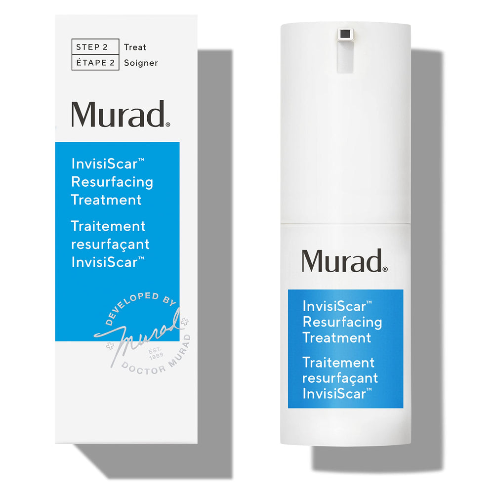 Murad InvisiScar botella de tratamiento para una piel más uniforme.