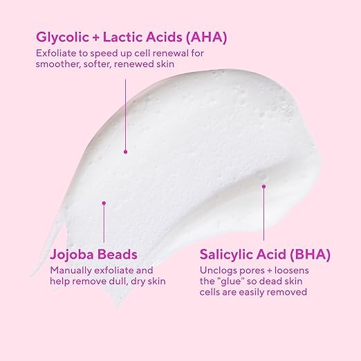 Murad limpiador exfoliante aplicación suave en la piel para un uso cómodo.