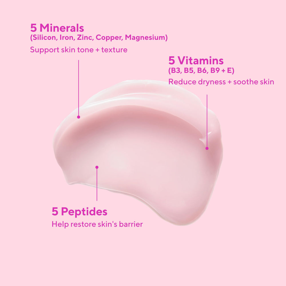 Application du Gel Murad sur visage, cou et décolleté pour une peau douce.
