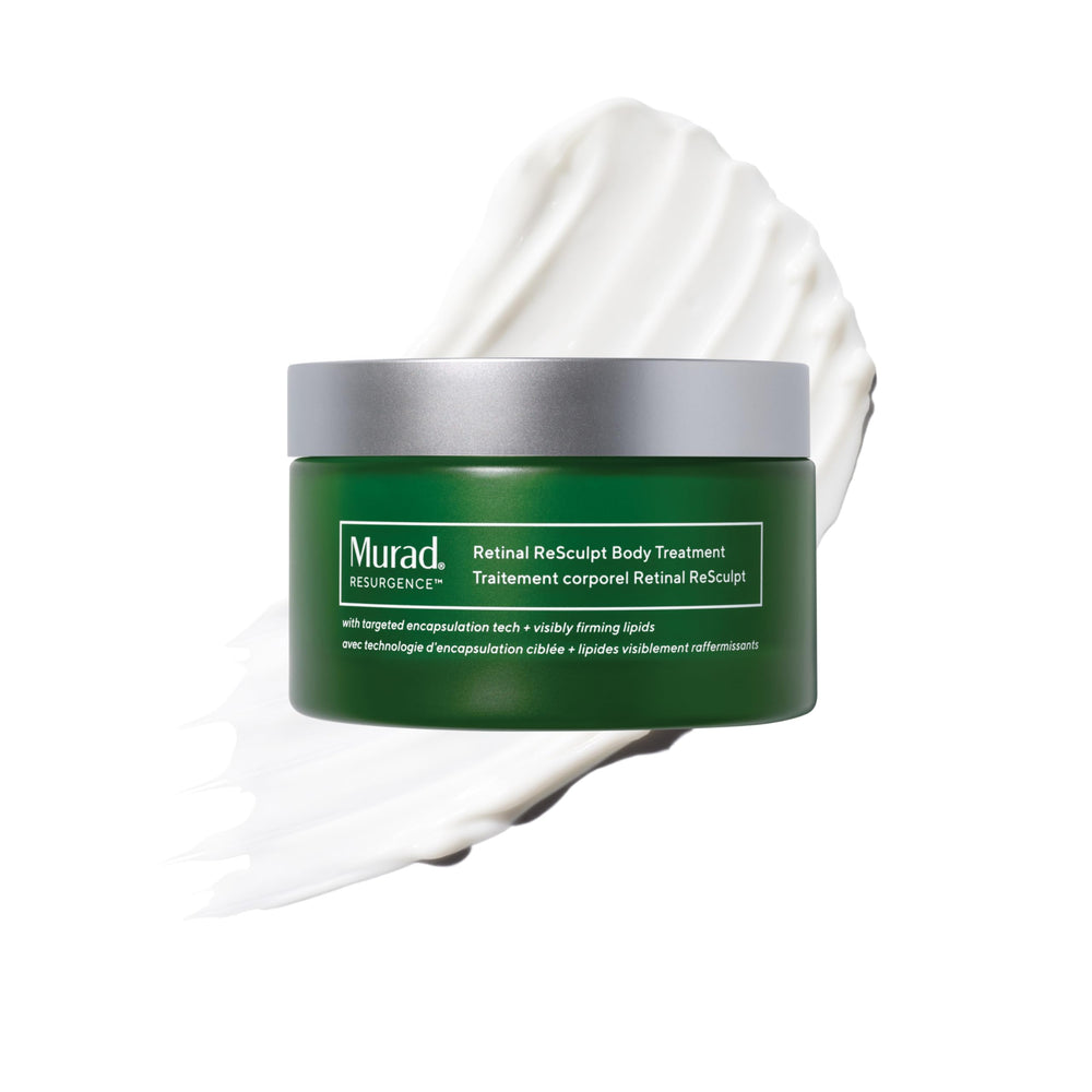 Murad Retinal ReSculpt crema corporal encapsulada; firmeza y suavidad de la piel.