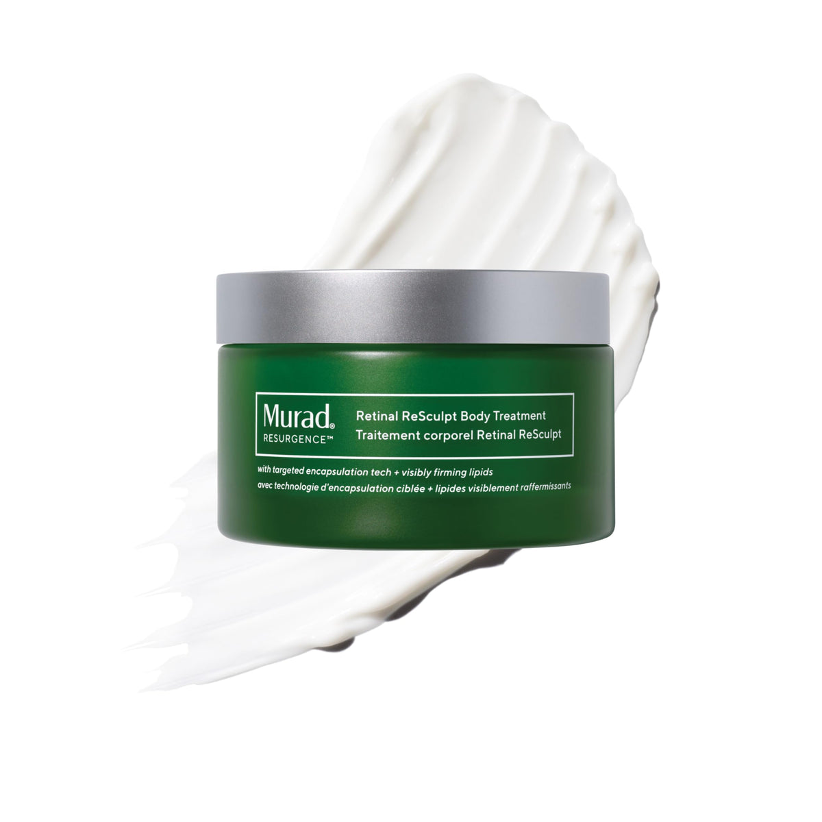 Murad Retinal ReSculpt crema corporal encapsulada; firmeza y suavidad de la piel.