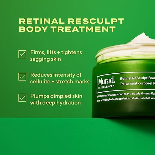 Murad Retinal ReSculpt ingredientes de manteca de karité y aguacate para hidratación profunda.
