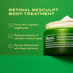 Murad Retinal ReSculpt ingredientes de manteca de karité y aguacate para hidratación profunda.