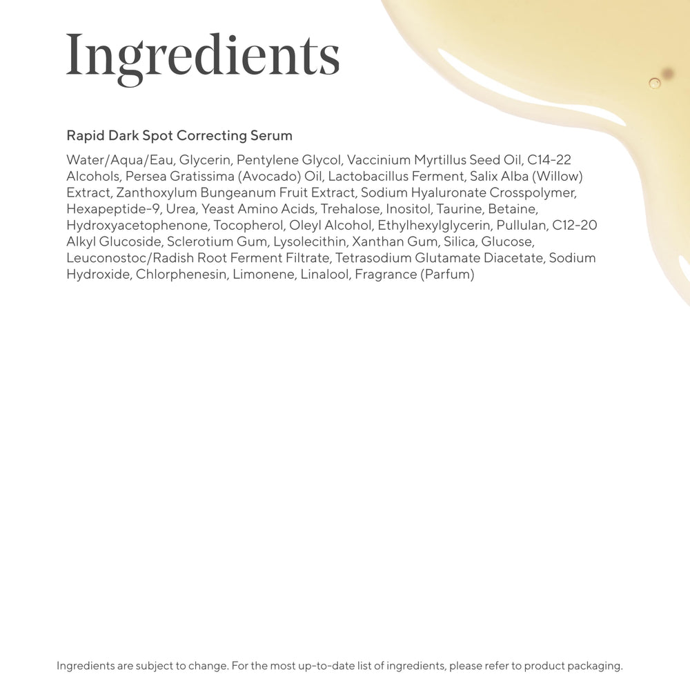 Ingrédient tranexamique dans Murad Rapid Dark Spot Serum pour éclaircir le teint.