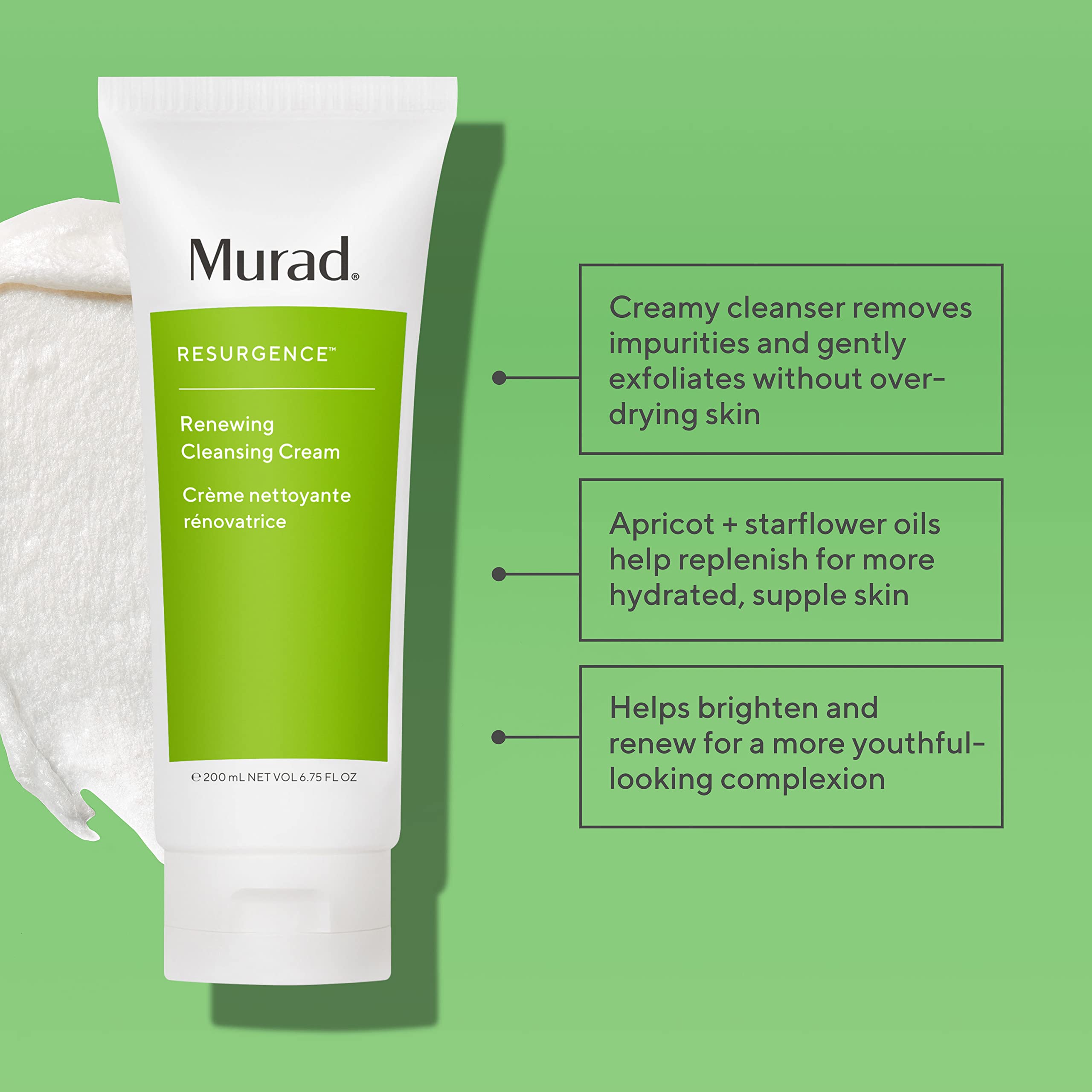 Murad textura cremosa que se transforma en espuma de limpieza lujosa