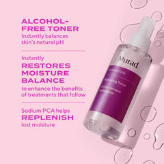 Murad Tonique Hydratant, application douce sur la peau pour une sensation rafraîchissante.