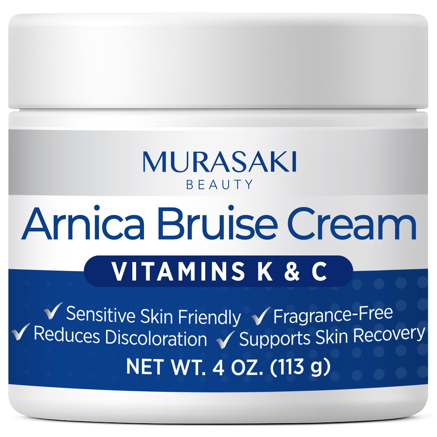 MURASAKI BEAUTY Crema arnica para moretones, bote 4oz, puede ayudar a disminuir la decoloración.