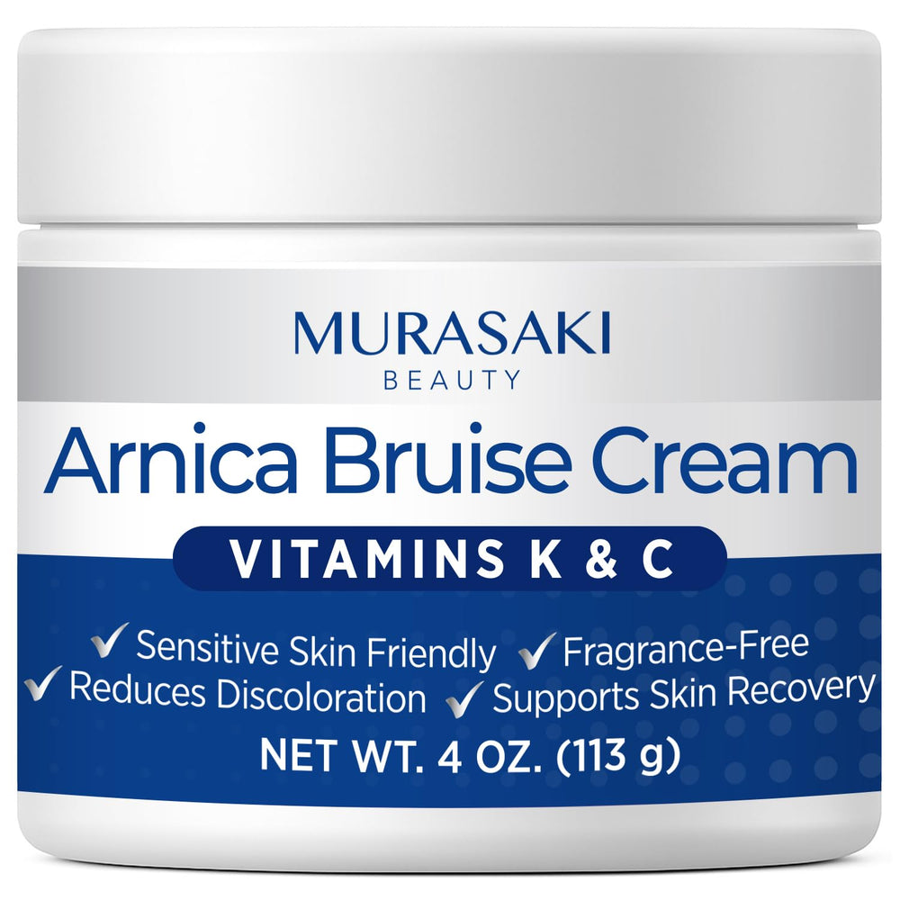 MURASAKI BEAUTY Crema arnica para moretones, bote 4oz, puede ayudar a disminuir la decoloración.