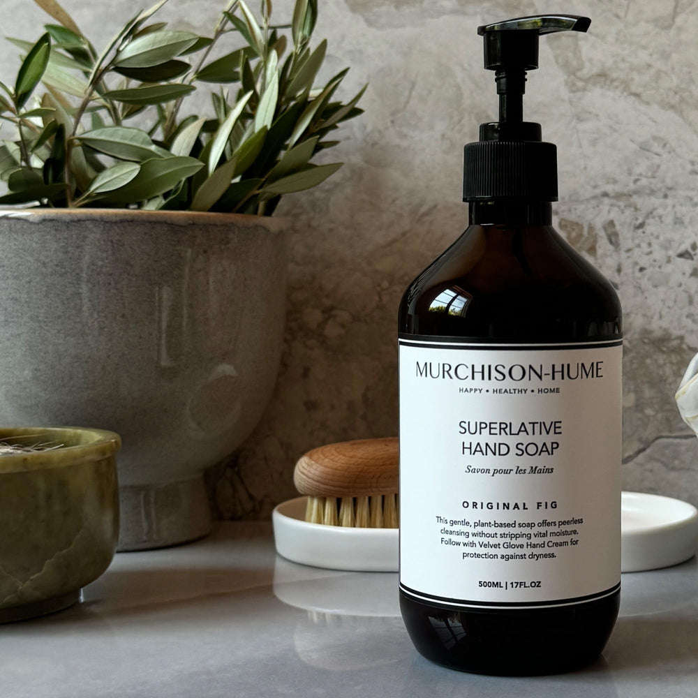 Ingredientes limpios en el jabón Original Fig de Murchison-Hume, fórmula suave para piel sensible.