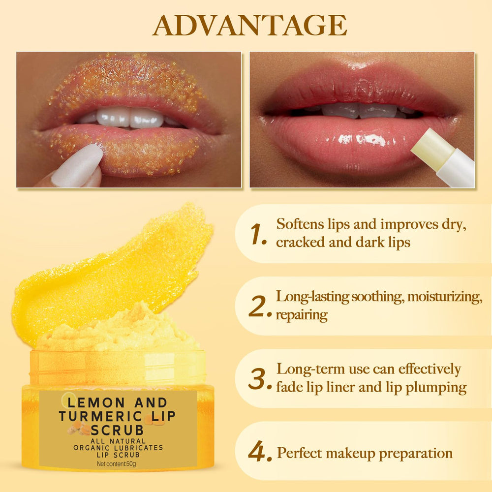 Bálsamo labial Murend con curcuma, nutrición para labios secos.
