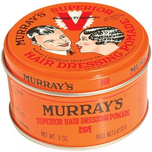 Murray's pomada de peinado, frasco de época, agarre fuerte para estilos retro.