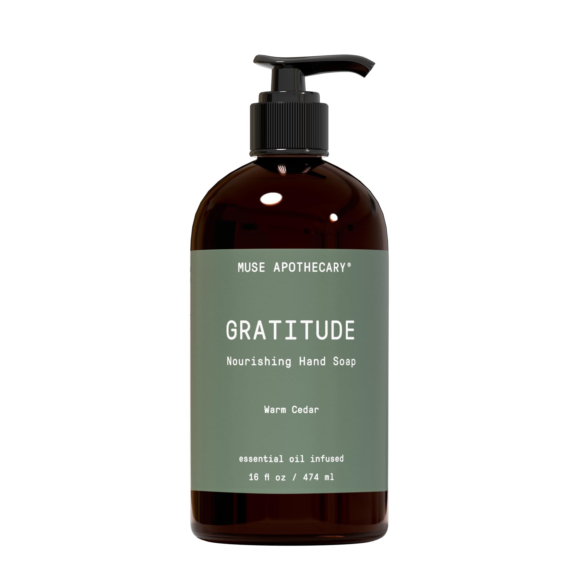 Muse Apothecary botella ritual de manos con aroma relajante y lavado suave.