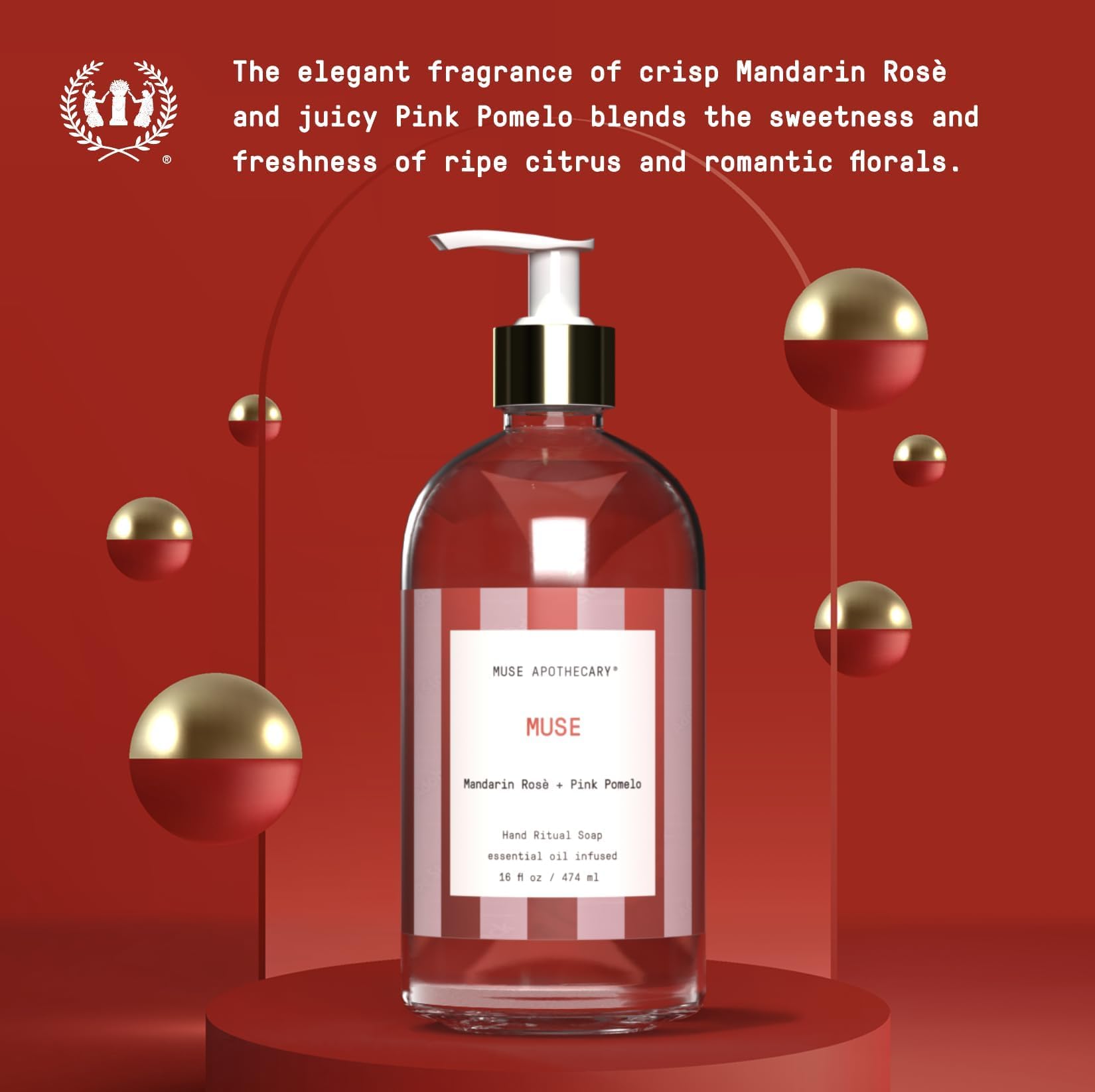 Muse Apothecary Hand Ritual: aroma de aceites esenciales para aromaterapia relajante.