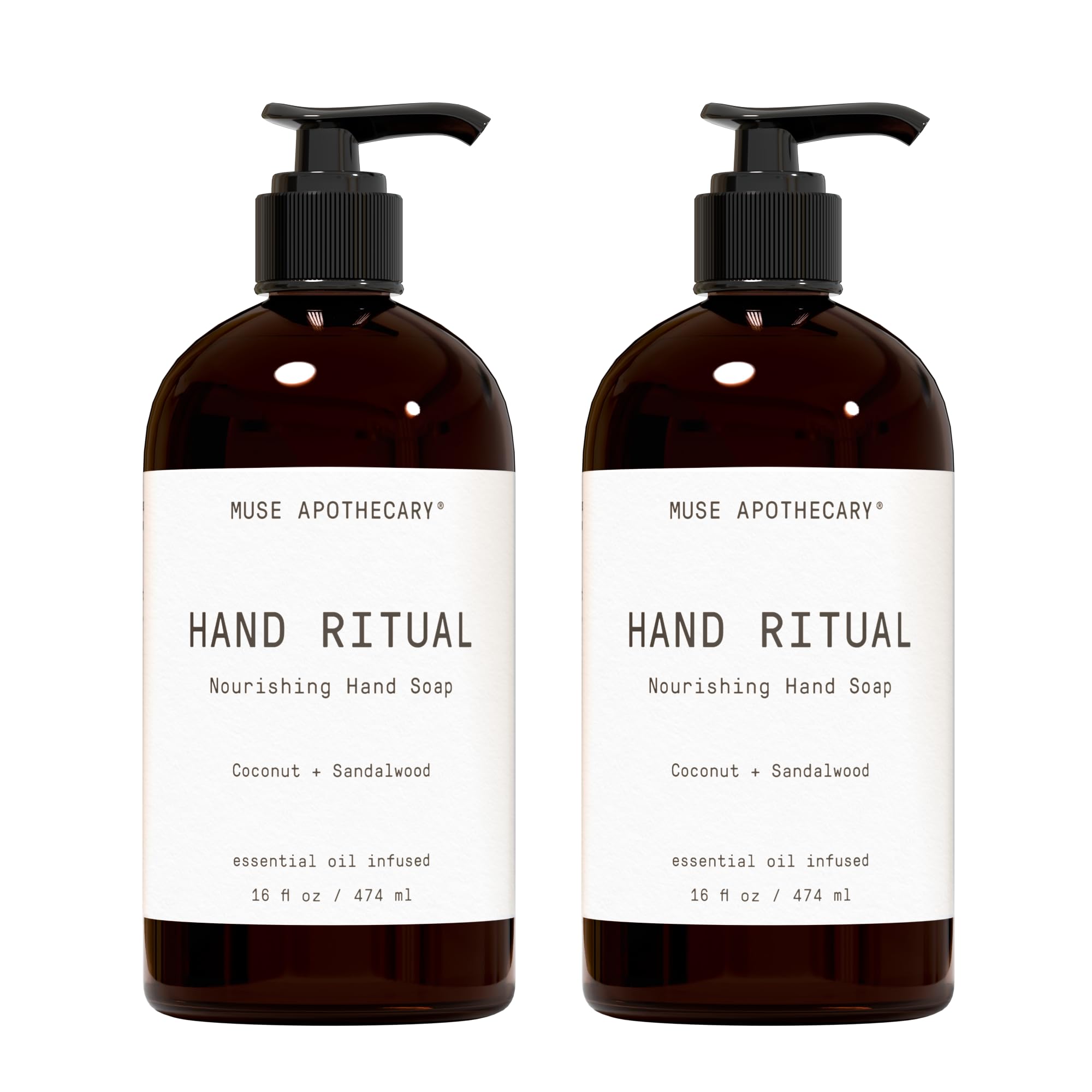 Muse Apothecary Hand Ritual: botella de 16 oz para lavado aromático.