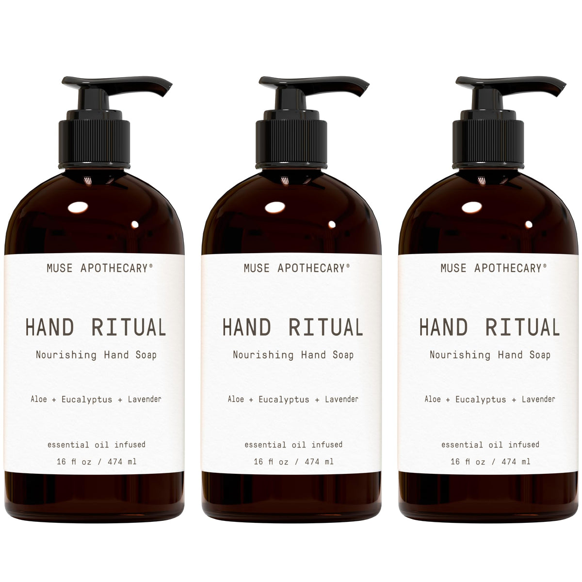 Muse Apothecary Hand Ritual: botella de 16 onzas para manos suaves gracias al aloe