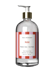 Muse Apothecary Hand Ritual: botella elegante para ritual diario con aroma cítrico.