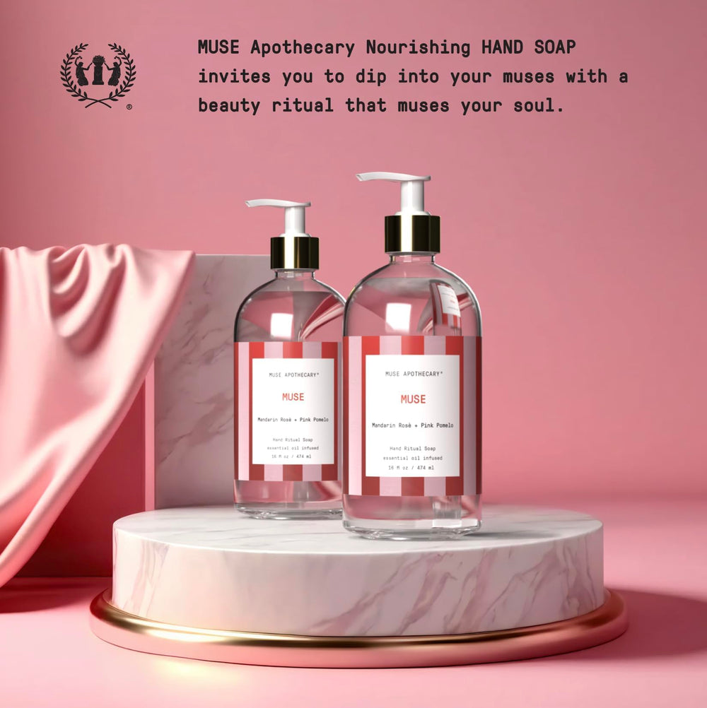 Muse Apothecary Hand Ritual: espuma cremosa que limpia y deja la piel suave.
