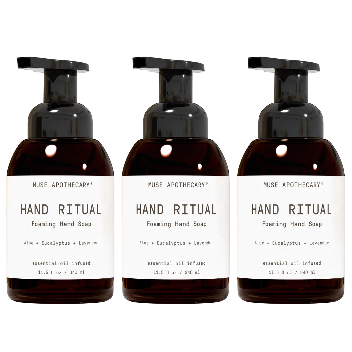 Muse Apothecary Ritual de manos: botella de jabón espumoso para un cuidado suave